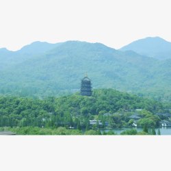 杭州西湖雷峰塔风景免费素材
