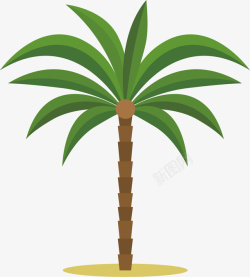 枝繁叶茂的椰子树矢量图素材