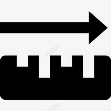 尺码测量宽度图标图标