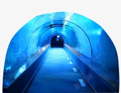 蓝色隧道素材