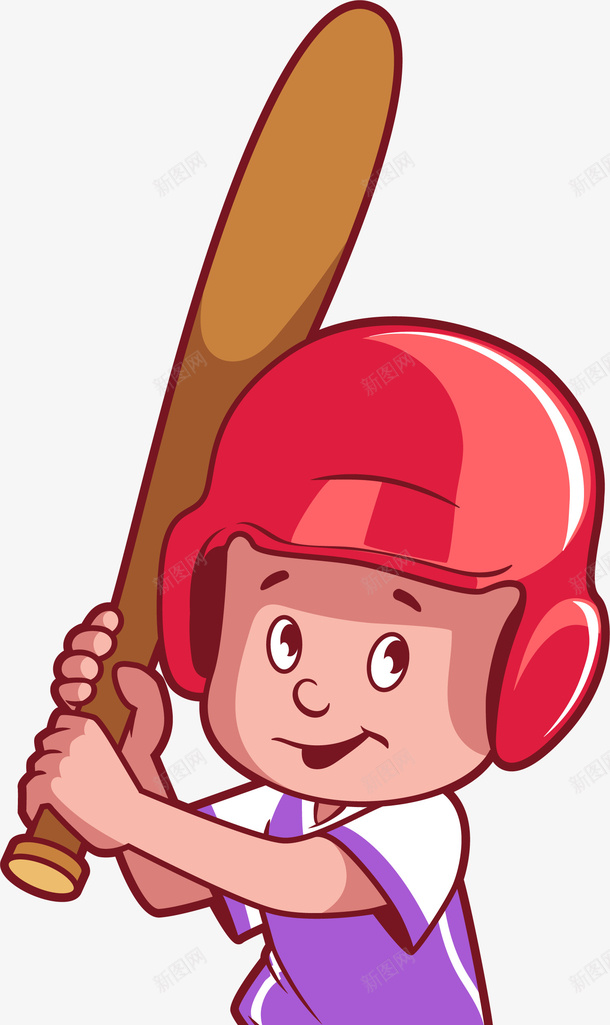 卡通人物小朋友png免抠素材_88icon https://88icon.com 人物 击打 卡通 小朋友 帽子 棒球 球棒 运动