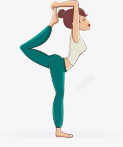 抬脚式瑜伽素材