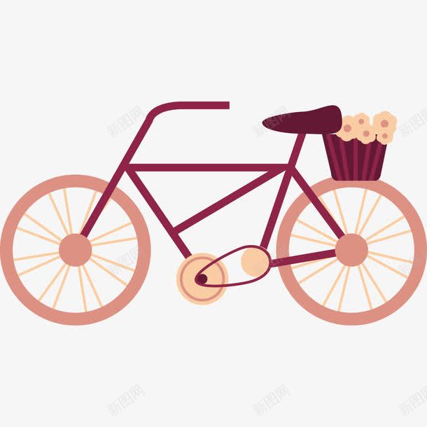 自行车和花png免抠素材_88icon https://88icon.com 自行车 花 花朵 花篮