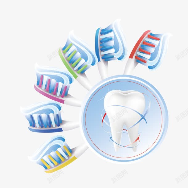 牙齿和牙刷png免抠素材_88icon https://88icon.com 保护牙齿 牙刷 牙齿