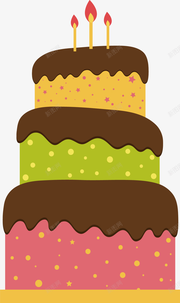 三层巧克力蛋糕矢量图eps免抠素材_88icon https://88icon.com 三层蛋糕 婚礼蛋糕 巧克力蛋糕 彩色蛋糕 矢量素材 矢量图