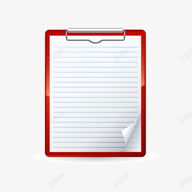 红色记事板和线条纸矢量图ai免抠素材_88icon https://88icon.com 手绘 红色 线条纸 记事板 矢量图