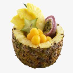 水果菠萝拼盘点心素材
