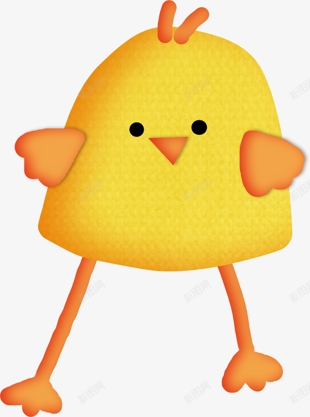 手绘小鸡png免抠素材_88icon https://88icon.com 动物 小鸡 手绘 黄色