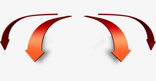 向下箭头png免抠素材_88icon https://88icon.com 创意 向下 箭头 红色