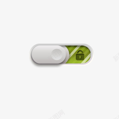 绿色PNG精美绿色锁头按键图标图标