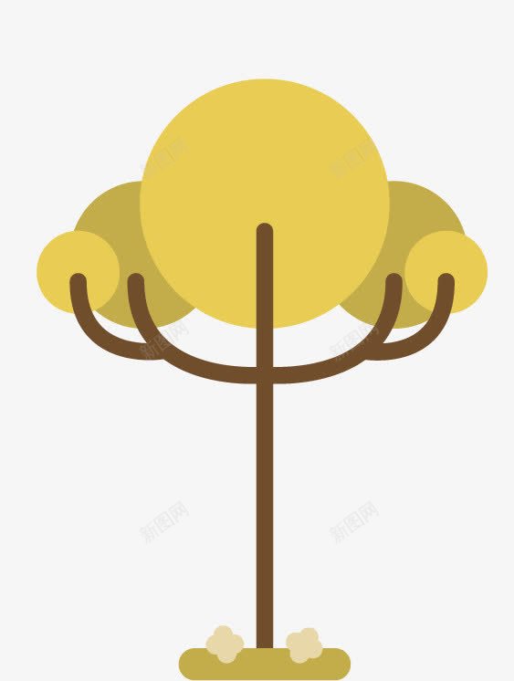 创意小树png免抠素材_88icon https://88icon.com 创意树木 卡通树木 小树 黄色小树