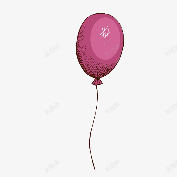 紫色手绘卡通气球png免抠素材_88icon https://88icon.com 1个气球 卡通气球png 气球素材 气球素材png 气球素材免抠图