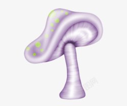 卡通手绘紫色蘑菇素材