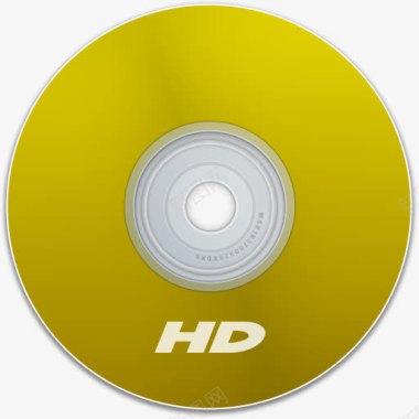 黄色春花HD黄色的CDDVD盘磁盘保存极端媒体图标图标