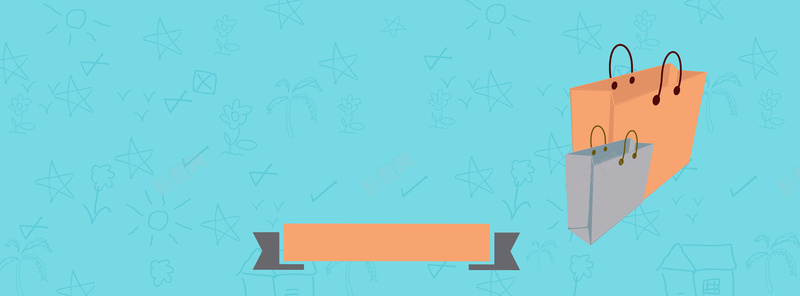 手绘素描潮流时尚蓝色促销海报背景矢量图ai设计背景_88icon https://88icon.com 促销海报 几何海报 创意背景 广告宣传 手绘素描 标签 潮流时尚 矢量素材 蓝色背景 购物袋 矢量图