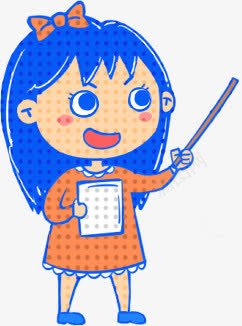 卡通小女孩png免抠素材_88icon https://88icon.com 61儿童节节日元素 卡通 卡通人物 教书 教师