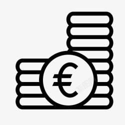 硬币硬币货币欧元金融钱价格货币素材