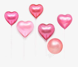 天猫淘宝情人节粉色装饰气球素材