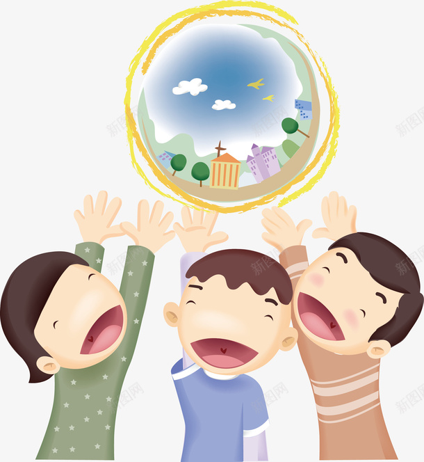 孩子元素矢量图ai免抠素材_88icon https://88icon.com png 一群孩子 元素 卡通 孩子 玩耍 矢量图