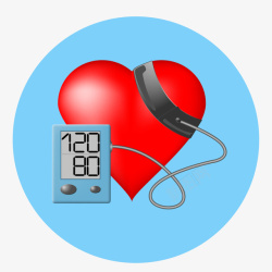 医疗心脏急救血压监测仪器矢量图素材