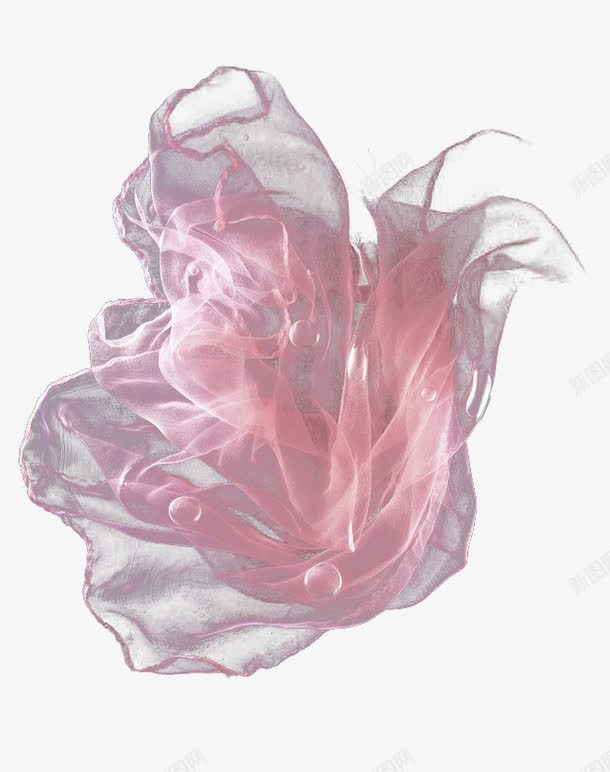 丝巾png免抠素材_88icon https://88icon.com 丝滑 布纹 粉色 纹理 透明
