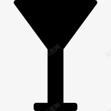 玻璃雨珠鸡尾酒杯的轮廓图标图标