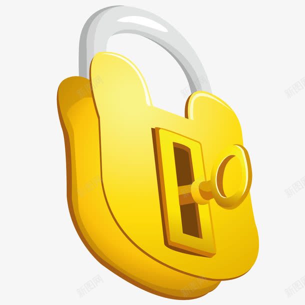 金锁与金钥匙png免抠素材_88icon https://88icon.com 插画 金色 钥匙 锁子