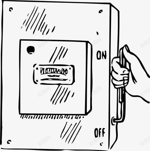 电闸png免抠素材_88icon https://88icon.com 开关 电箱 闸门