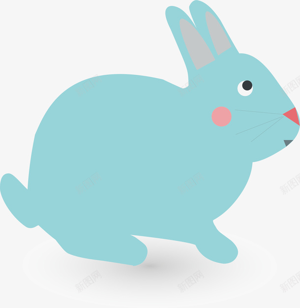 手绘蓝色小兔子矢量图ai免抠素材_88icon https://88icon.com 创意 可爱 小兔子 彩色图 手绘 手绘图 简单 蓝色 矢量图