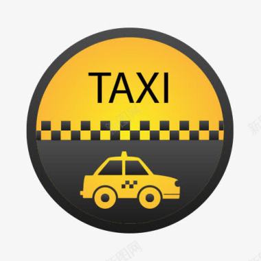 黄色出租车图标图标
