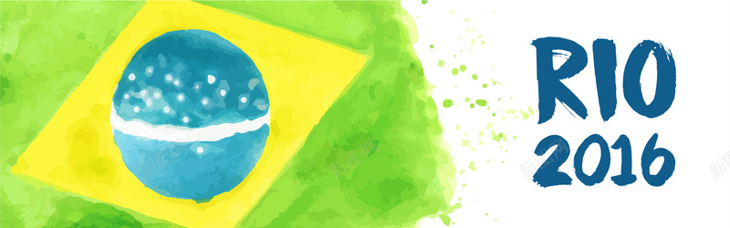 巴西里约奥运会水墨背景矢量图背景