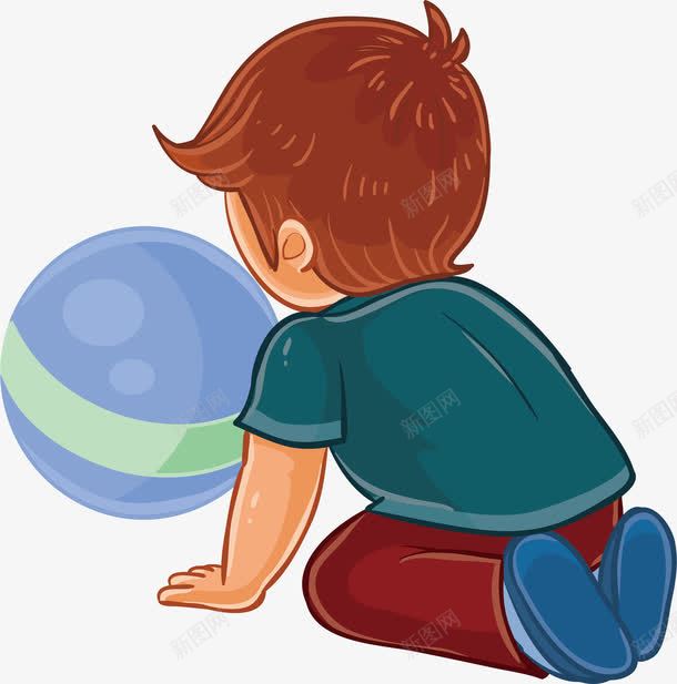 玩皮球的男孩png免抠素材_88icon https://88icon.com 一个人玩耍 卡通男孩 小男孩 皮球 矢量png 蓝色皮球