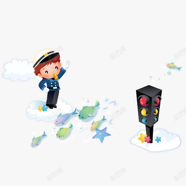 空中警察矢量图ai免抠素材_88icon https://88icon.com 小鱼 空中 红绿灯 警察 矢量图