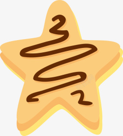 星星香酥板栗饼干矢量图素材