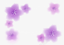 紫色梦幻花纹装饰矢量图素材