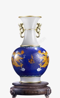 陶瓷龙纹花瓶素材
