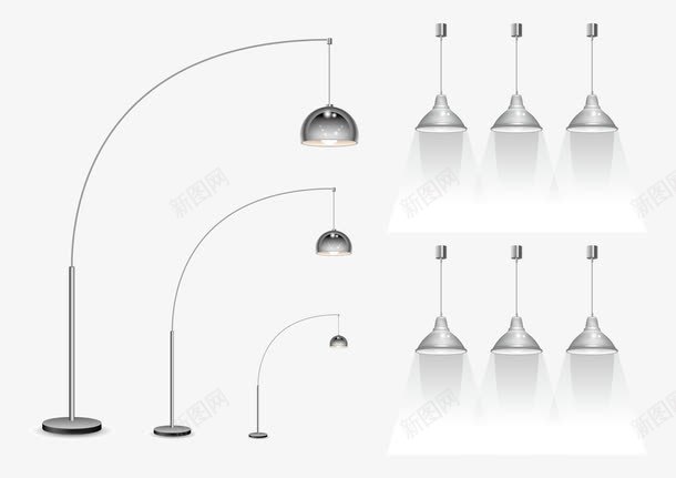 白色灯架灯具矢量图eps免抠素材_88icon https://88icon.com 光灯 射灯 投光灯 电灯 节能灯 矢量图