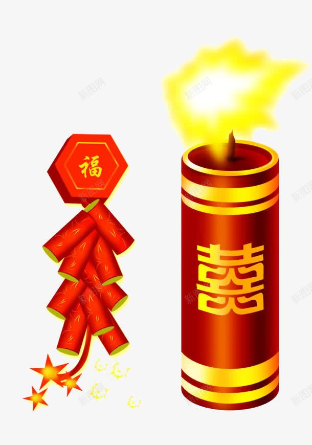 新年喜庆鞭炮png免抠素材_88icon https://88icon.com 中国风 新年 红色 鞭炮