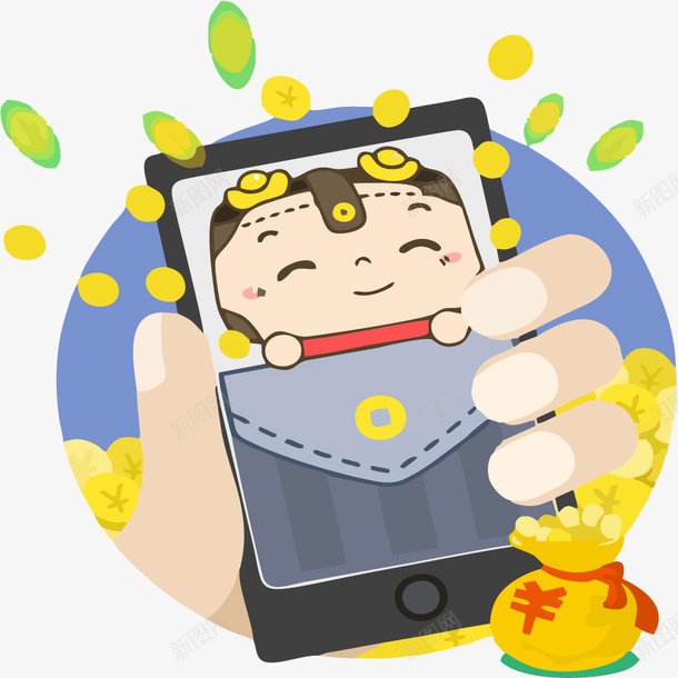 手机与金钱矢量图eps免抠素材_88icon https://88icon.com 免抠手机与金钱 创意 金钱 矢量图