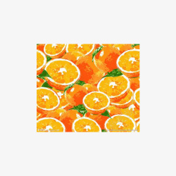 手绘橙子底图素材
