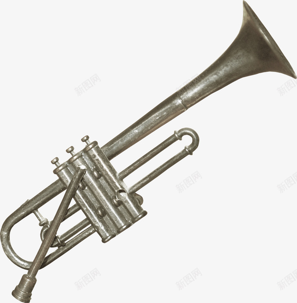 棕色金属小号png免抠素材_88icon https://88icon.com 乐器 小号 棕色小号 金属小号