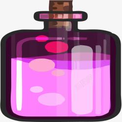粉色魔法药水瓶矢量图素材
