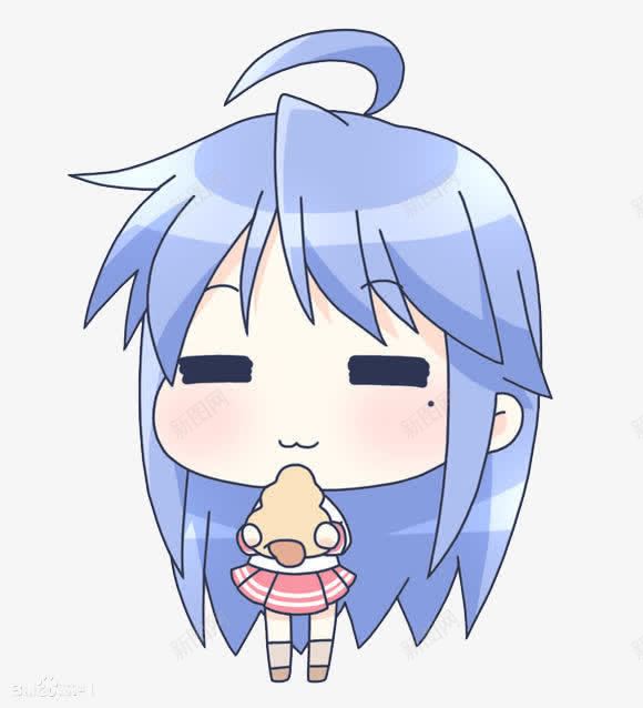 Q版蓝发可爱小萝莉png免抠素材_88icon https://88icon.com 可爱 萝莉少女