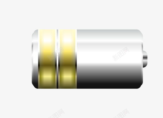 电池电量图标黄色卡通手绘电池电量矢量图图标图标