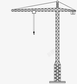 吊车免扣图工地吊车图标高清图片