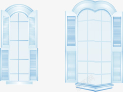 手绘窗户矢量图素材