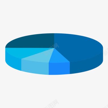 装饰PNG图蓝色饼状图图标图标