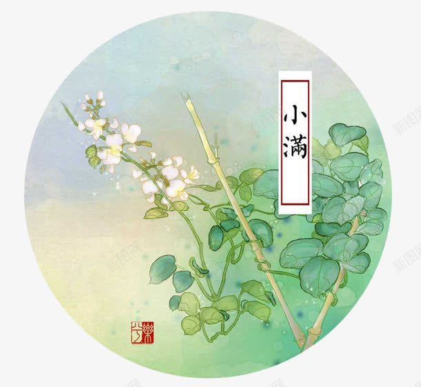 中国二十四节气png免抠素材_88icon https://88icon.com 卡通 小满 手绘 手绘插画 手绘素材 插画