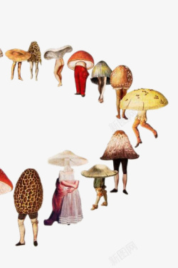 蘑菇头人腿素材