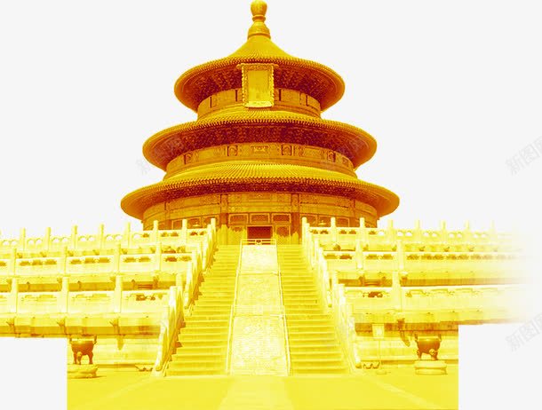 金色中国风建筑风景png免抠素材_88icon https://88icon.com 国风 建筑 金色 风景